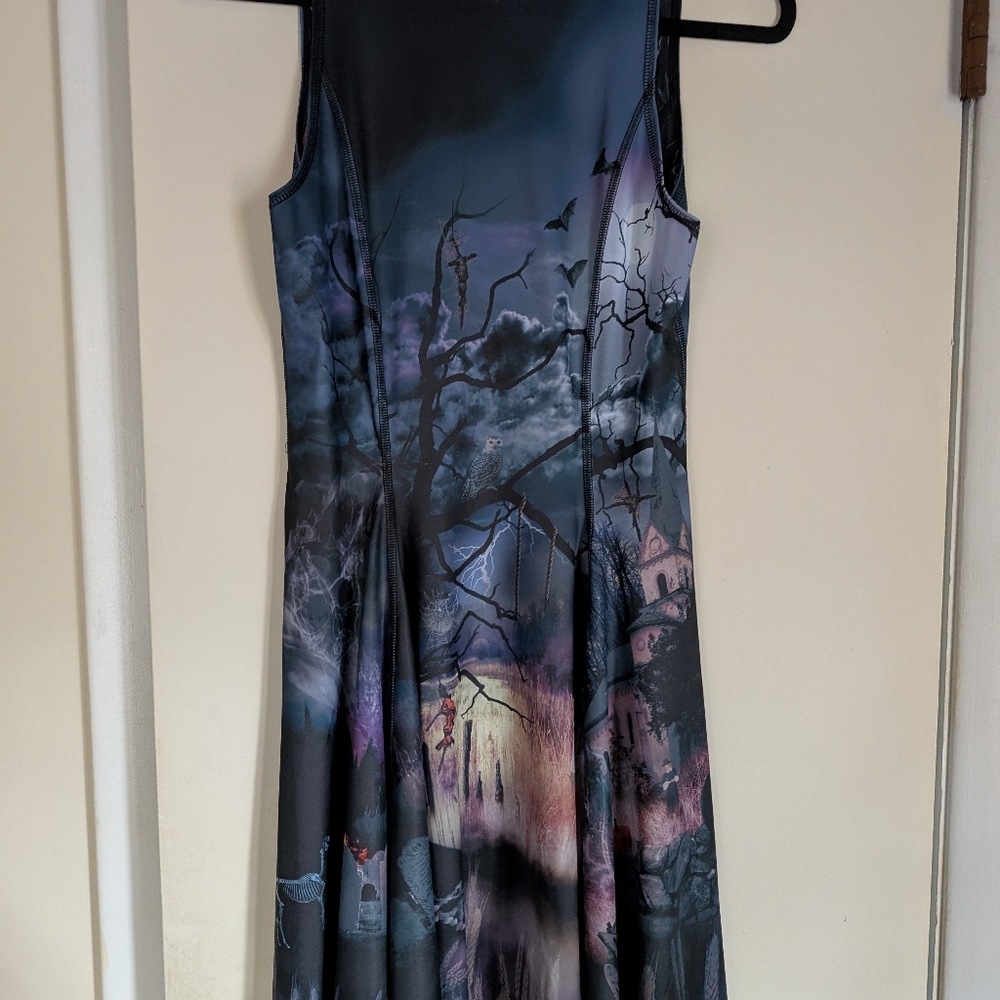NWOT Blackmilk Museum 👻 Halloween  Haunted Garden Reversible Skater Dress